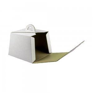 Set 25 Cutii Tort CT2, 270x270x145 mm, Carton Alb/Natur Set 25 Cutii Tort CT2, 270x270x145 mm, Carton Alb/Natur