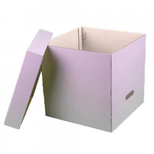 Set 25 Cutii Tort cu Capac, 330x330x330 mm, Carton Alb Set 25 Cutii Tort cu Capac, 330x330x330 mm, Carton Alb