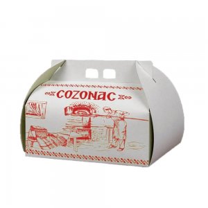 Set 25 Cutii Cozonac, 280x190x110 mm, Imprimate,Carton Duplex 320 g/m²