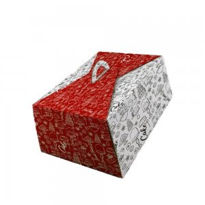 Set 25 Cutii Tort CT5, Imprimate, 340x460x145 mm, Carton Alb/Natur