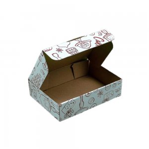 Set 100 Cutii pentru Prajituri T8, 235x165x60 mm, cu Autoformare, Carton Alb/Natur Imprimat Set 100 Cutii pentru Prajituri T8, 235x165x60 mm, cu Autoformare, Carton Alb/Natur Imprimat