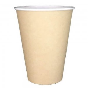 Pahare din Carton 12 Oz Natur (350 ml), 1000 Buc/Bax - Ideale pentru Bauturi Reci sau Calde