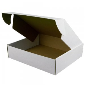 Set 100 Cutii cu Autoformare, 226x166x54 mm, Carton Alb/Natur Set 100 Cutii cu Autoformare, 226x166x54 mm, Carton Alb/Natur