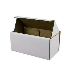 Set 100 Cutii cu Autoformare, 400x300x20 mm, Carton CO5 Alb/Natur Set 100 Cutii cu Autoformare, 400x300x20 mm, Carton CO5 Alb/Natur