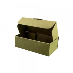 Set 100 Cutii cu Autoformare, 320x320x70 mm, Carton Natur Set 100 Cutii cu Autoformare, 320x320x70 mm, Carton Natur