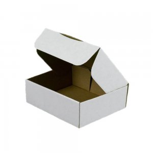 Set 100 Cutii cu Autoformare, 100x100x60 mm, Carton Alb/Natur Set 100 Cutii cu Autoformare, 100x100x60 mm, Carton Alb/Natur