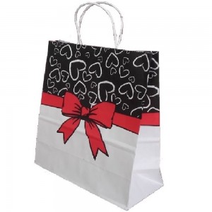 Pungi Cadou Model Negru cu Fundita, Dimensiune 24x11x28 cm, 50 Buc/Bax, Sacose Evenimente