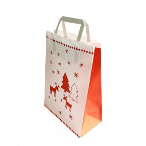 Pungi Sarbatori, Model Brazi si Reni, 22x12x31 cm, 100 Buc/Bax, Sacose Cadou, Pungi Cadou Sarbatori, Pungi cu Motive de Iarna