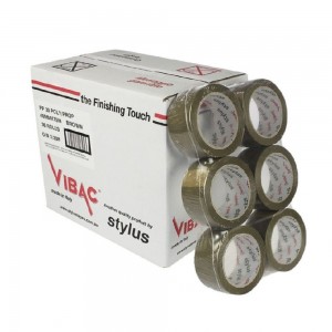 Set 36 Role Banda Adeziva VIBAC Solvent, 48mm x 60m - Benzi Maro pentru Ambalare