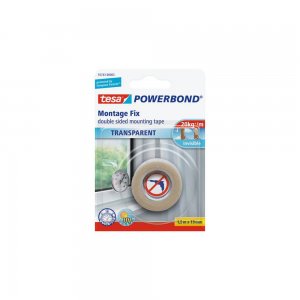 Banda Dublu Adeziva Transparenta Tesa, 19mm x 1.5m, Banda Adeziva pentru Sigilare, Banda Adeziva Constructii, Banda Adeziva Transparenta Ieftina, Scotch Tesa Transparent, Scotch Ieftin Tesa, Banda Dublu Adeziva Ieftina