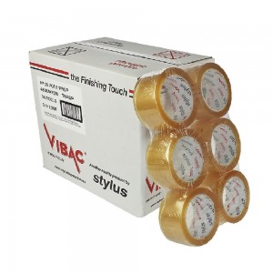 Set 36 Role Banda Adeziva VIBAC Solvent, 48mm x 60m, Benzi Transparente pentru Ambalare