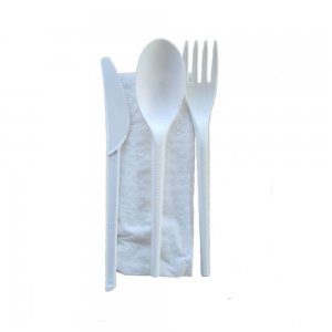 Set Catering Biodegradabil Oti, Cutit, Furculita, Lingura, Servetel, 100 Buc/Set, Tacamuri Biodegradabile, Tacamuri Unica Folosinta, Tacamuri de Unica Folosinta, Furculite de Unica Folosinta, Set Tacamuri de Unica Folosinta