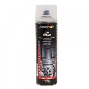 Spray Galvanizare pe Baza de Zinc Motip, 500 ml, Solutie Galvanizare Uscare Rapida, Solutie Reparare Otel Galvanizat