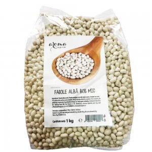 Fasole Alba cu Bob Mic Aroma Spice, 1Kg, Fasole Alba, Fasole Alba cu Boabe Mici, Fasole Alba Boabe, Aroma Spice Boabe Mici de Fasole Alba, Fasole Uscata Alba, Boabe de Fasole Alba 1Kg
