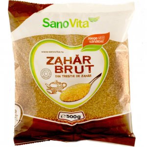 Zahar Brut din Trestie de Zahar Sano Vita, 500g, Produse Neperisabile, Zahar Brun din Trestie, Punga de Zahar de la Sano Vita