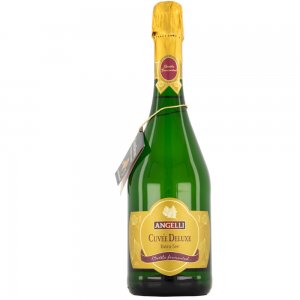 Vin Spumant Alb, Angelli Cuvee Deluxe, Extra Sec, 0,75 L, 12% Alcool, Vin Spumant Angelli Extra Sec, Gama Angelli Cuvee Deluxe, Vin Spumant Extra Sec, Vin Spumant > 10% Alcool