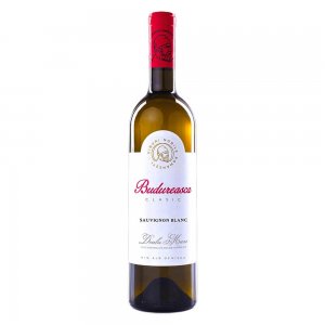 Vin Alb Demisec, Budureasca Clasic Sauvignon Blanc, 0.75 L, 12.5% Alcool, Vin Demisec Alb Budureasca, Vin Sauvignon Blanc, Vin Alb Clasic Budureasca, Bauturi Alcoolice, Budureasca Vin Clasic Alb, Vinuri Romanesti, Vin Romanesc