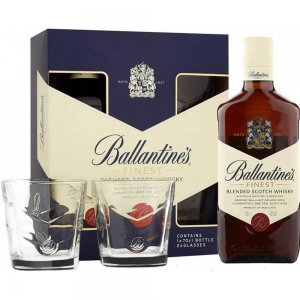 Set Whisky Ballantine's cu 2 Pahare, 0.7 L, 40% Alcool, Ballantine's Whisky, Set Whisky cu Pahare, Whisky Ballantines cu Pahare, Bautura Spirtoasa Ballantines, Bautura Spirtoasa 40 % Alcool, Bautura Alcoolica, Ballantines 0.7 L