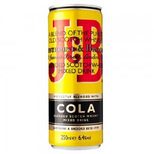 Whisky J&B Cola, 0.25L, Alcool 6.4%, J&B Whisky, Whisky Cola, Whisky Cola J&B, Bauturi Spirtoase, Whisky cu Cola, Whisky Negru J&B, Whisky Alcool, Whisky Natural, Whisky Premium 