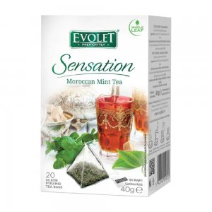 Ceai Evolet, Menta, 20 Piramide/Pachet, 40 g, Ceai de Menta Evolet, Ceai Menta Evolet, Ceai Plicuri Piramide, Ceai Piramide, Ceai Evolet Sensation Moroccan Mint Tea, Ceai Evolet Moroccan Mint Tea, Ceai cu Menta, Ceaiuri Evolet
