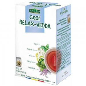 Bax 12 Cutii Ceai Relax Vedda, 20 Pliculete/Cutie, Ceai, Ceai Relax, Ceai de Relax, Ceai Vedda, Ceai Pliculete, Ceai in Pliculete, Ceai Gustos, Ceai Sanatos, Ceai Plante Infuzie, Ceai Natural Plante 