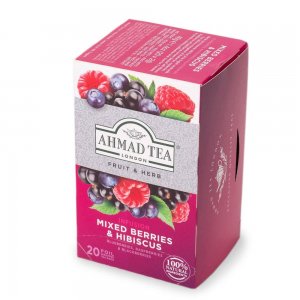 Ceai Fructe de Padure si Trandafir Japonez Ahmad, 20 Plicuri/Cutie, Ceai Mixed Berries and Hibiscus, Ceai Plicuri, Ceai Fructe de Padure Plic, Ceai Trandafir Japonez Plic, Ceai la Plic, Infuzie Plante, Ceai Natural Plante