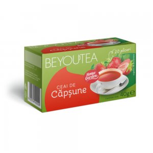 Cutie 20 Plicuri Ceai cu Capsune BEYOUTEA, Ceai cu Fructe, Pliculete de Ceai, Pliculete Ceai de Capsune, Ceai Capsune  BEYOUTEA, Cutie Ceai de Capsune, Plicuri Ceai Capsune, Ceai de Fructe Rosii, Ceai cu Capsune, Ceaiuri Capsune