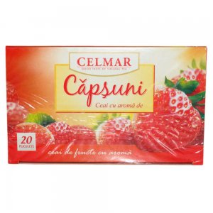 Cutie 20 Plicuri Ceai de Capsuni Celmar, Ceai Capsuni, Ceai Plicuri, Ceaiuri la Plic, Ceaiuri de Capsuni, Ceaiuri Capsuni, Ceai Plic Capsuni, Capsuni Ceai, Ceai din Capsuni, Ceai la Plic, Infuzie Capsuni, Ceai Infuzie, Infuzie de Capsuni, Infuzie Plante