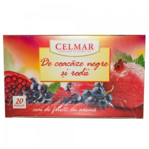 Cutie 20 Plicuri Ceai de Coacaze Negre si Rodii Celmar, Ceai Coacaze, Ceai Rodie, Ceai Rodii, Ceai Plicuri, Ceaiuri la Plic, Ceaiuri de Coacaze, Ceaiuri Rodie, Ceai Plic Coacaze, Ceai din Coacaze, Ceai din Rodii, Ceai la Plic, Infuzie Coacaze