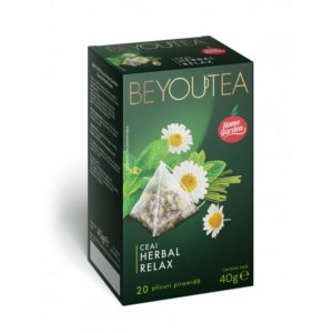 Cutie 20 Piramide Ceai Herbal Relax BEYOUTEA, Ceai de Plante, Piramide de Ceai, Ceai pentru Relaxare, Ceai din Plante BEYOUTEA, Piramide Ceai din Palnte, Ceai cu Plante, Ceaiuri de Plante, Infuzie de Plante pentru Relaxare, Infuzie Plante