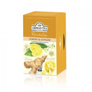 Ceai Lamaie si Ghimbir Ahmad, 20 Plicuri/Cutie, Ceai Lemon si Ginger, Ceai Plicuri, Ceai Lamaie, Ceai Lamaie Plic, Ceai Ghimbir Plic, Ceai Ghimbir, Ceai la Plic, Infuzie Plante, Ceai Natural Plante