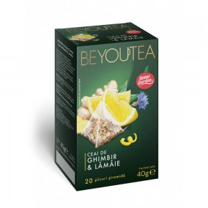 Cutie 20 Piramide Ceai Ghimbir si Lamaie BEYOUTEA, Ceai de Ghimbirr, Piramide de Ceai, Ceai Detoxifiant, Ceai Lamaie si Ghimbir BEYOUTEA, Piramide Ceai Lamaie si Ghimbir, Ceai de Lamaie, Ceaiuri de Ghimbir, Infuzie de Lamaie si Ghimbir