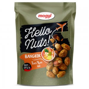 Arahide Prajite Picante cu Aroma Tum Yum Mogyi Hello Nuts, 100g, Arahide in Crusta, Arahide Prajite si Picante, Arahide Mogyi, Arahide Sarate Mogyi, Arahide fara Coaja, Alune, Alune Prajite, Alune fara Coaja