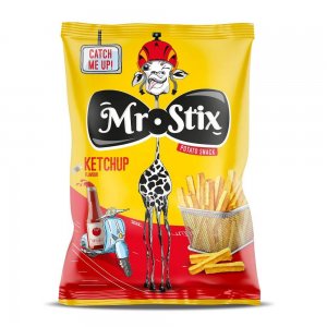 Snacksuri Mr. Stix Ketchup, 50 g, Aroma de Ketchup, Snacksuri, Mr Stix Snacksuri, Snacksuri cu Ketchup, Snacksuri cu Aroma de Ketchup, Chipsuri si Snacksuri, Chipsuri cu Ketchup, Mr Stix Chipsuri cu Aroma Ketchup