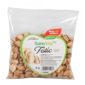 Fistic Copt si Sarat Sano Vita, 150 g, Fistic la Punga, Fistic In Coaja, Miez de Fistic, Miezi de Fistic, Fistic Alune, Alune Fistic, Fistic cu Coaja, Fistic Bio, Fistic Eco, Fistic Sano Vita, Fistic Sarat, Fistic cu Sare, Punga de Fistic, Fistic Ambalat