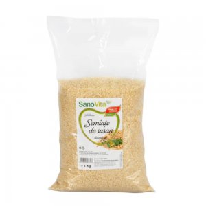 Seminte de Susan Decorticat  Sano Vita, 1KG, Seminte Sanatoase, Seminte pentru Panificatie, Seminte Naturale, Punga de Seminte Sano-Vita, Punga de Susan pentru Mancare