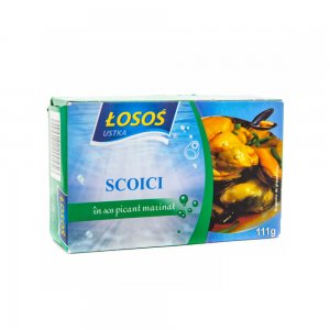 Scoici in Sos Picant Marinat Losos Ustka, 111 g