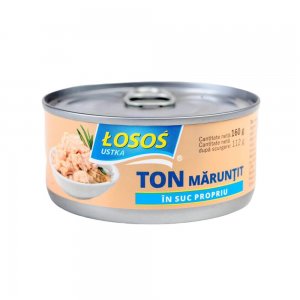 Ton Maruntit in Suc Propriu Losos Ustka, 160 g Ton Maruntit in Suc Propriu Losos Ustka, 160 g