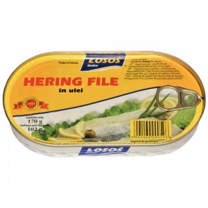 Hering File in Ulei Losos Ustka, 170 g Hering File in Ulei Losos Ustka, 170 g