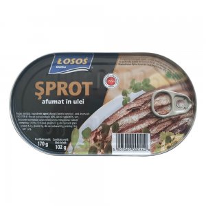 Sprot Afumat in Ulei Losos Ustka, 170 g