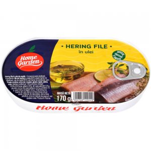 Hering File in Ulei, Home Garden, 170 g, Hering File de la Home Garden, Conserva de Peste Hering de la Home Garden, Hering in Ulei File, Peste de la Home Garden Hering File in Ulei, Home Garden, 170 g, Hering File de la Home Garden, Conserva de Peste Hering de la Home Garden, Hering in Ulei File, Peste de la Home Garden