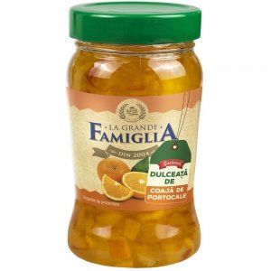 Dulceata de Coaja de Portocale La Grande Famiglia, 360 g, Dulceata de Coaja de Portocala Famiglia, Dulceata La Grande Famiglia, Dulceata Famiglia, Gem de Coaja de Portocala La Grande Famiglia, Gem de Coaja de Portocala Famiglia