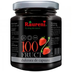 Dulceata de Capsuni 100% Raureni, 230g, Dulceata, Dulceata Capsuni, Dulceata de Capsuni, Dulceata Raureni, Dulceata Romaneasca, Dulceata fara Zahar, Dulceata Naturala, Dulceturi, Dulceturi Raureni