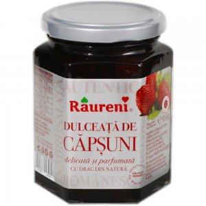 Dulceata de Capsuni Raureni, 350g, Dulceata, Dulceata Capsuni, Dulceata de Capsuni, Dulceata Raureni, Dulceata Romaneasca, Dulceata fara Zahar, Dulceata Naturala, Dulceturi, Dulceturi Raureni, Dulceata de Fructe, Dulceturi de Fructe, Dulceata de Capsune
