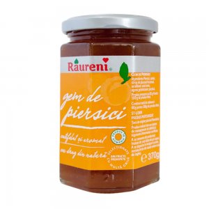 Gem de Piersici Raureni, 370 g, Gem Piersici, Gem din Piersici, Gem Raureni, Gem Raureni de Piersici, Piersici Gem, Borcan de Gem Piersici, Borcan Gem de Piersici