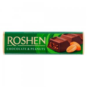 Baton de Ciocolata cu Umplutura de Alune, Roshen, 38 g,  Baton Roshen de Ciocolata, Baton cu Umplutura, Gama Roshen, Baton de Ciocolata cu Alune