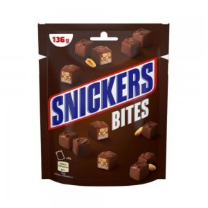Mini Batoane Snickers Bites, 136g, Mini Batoane de Ciocolata Snickers, Mini Snickers, Ciocolata Snickers Mini, Bucatele Snickers, Punga Batoane Snickers, Bomboane Snickers, Praline Snickers, Batoane cu Ciocolate cu Lapte, Batoane cu Alune