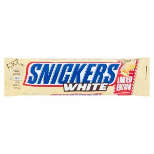Baton Snickers White Standard, 49g, Baton Snickers Alb, Baton de Ciocolata Snickers White, Baton de Ciocolata Alba cu Alune, Baton de Ciocolata Snickers White, Baton de Ciocolata cu Nuga, Baton Ciocolata Alba, Baton cu Caramel, Baton cu Alune