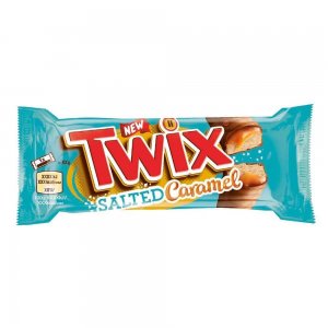 Baton Twix cu Caramel Sarat, 46g, Twix Salted Caramel, Baton de Ciocolata cu Caramel Sarat, Baton de Ciocolata cu Biscuite, Biscuit si Caramel Invelit in Ciocolata, Baton Caramel Sarat, Baton de Ciocolata cu Lapte, Twix Caramel Sarat, Baton Twix Sarat