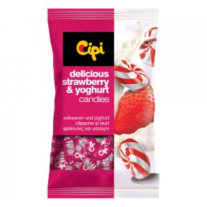 Bomboane cu Iaurt si Capsuni Cipi, 1 kg Bomboane cu Iaurt si Capsuni Cipi, 1 kg